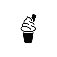 Sweet Delights: Ice Cream Cone Icon vector design trendy