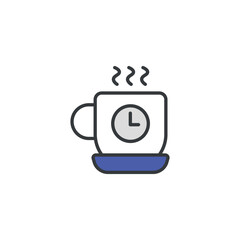 Coffee Break icon design with white background stock illustration