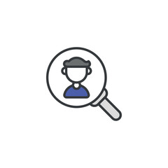 Employee Requirement icon design with white background stock illustration