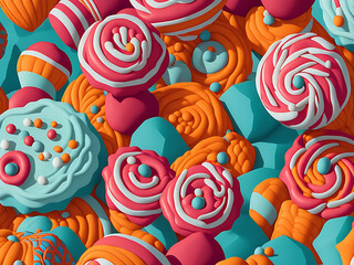 Candy Seamless patterns Ai generated