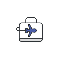 Business Trip icon design with white background stock illustration