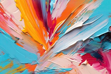 Bold Brushstrokes and Vibrant Colors: Exploring Abstract Expression in Artistic Background, generative AI