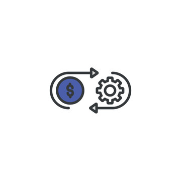 Exchange icon design with white background stock illustration
