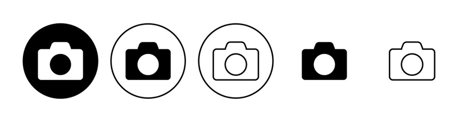 Camera icon set. photo camera icon. camera photography icon.