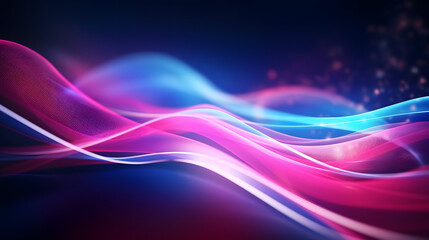 abstract futuristic background with gold PINK blue glowing neon 