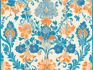 russian ethnic and vintage print Ai Generated