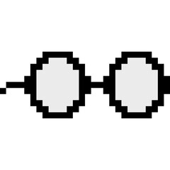 Fototapeta premium Pixel glasses of thug life meme. Sunglasses icon. Vector Illustration