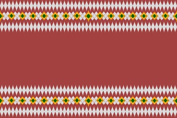 Seamless pattern Tribal Art Ikat Ogee in traditional classic .Boho style.