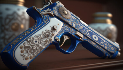 porcelain gun and bullets