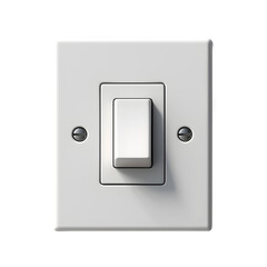 Light switch on white png transparent background