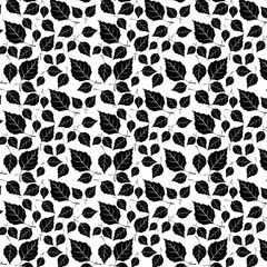 pattern with black leaves