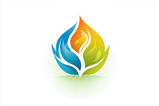 Great image for ecology company logo. Leaf design represents ecological purpouse. Vector illustration.