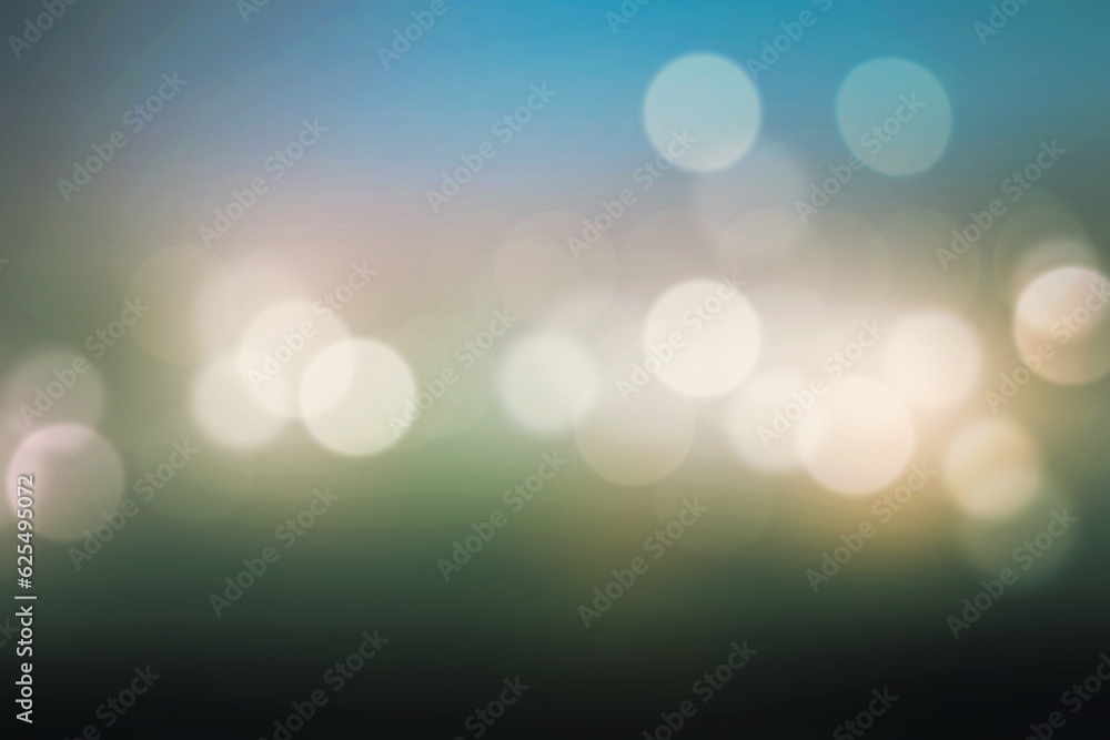 Poster abstract blue background with bokeh defocused lights and shadow