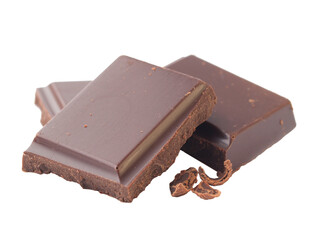 Chocolate bar isolated on white