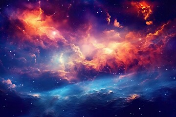 Galaxy Background: Celestial Dance of Stars and Planets Unveils Infinite Wonder in Cosmic Symphony, generative AI