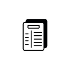 Resume icon design with white background stock illustration