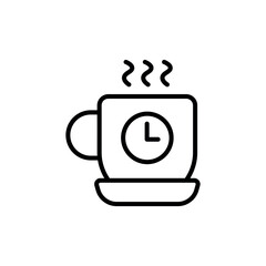 Coffee Break icon design with white background stock illustration
