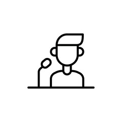 Coference icon design with white background stock illustration