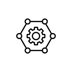 Business Network icon design with white background stock illustration