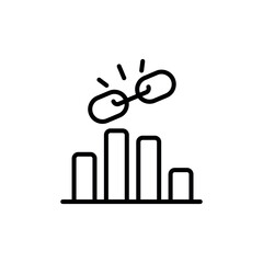 Partership icon design with white background stock illustration