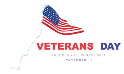 Veterans day. background, banner, card, poster, template. Vector illustration.