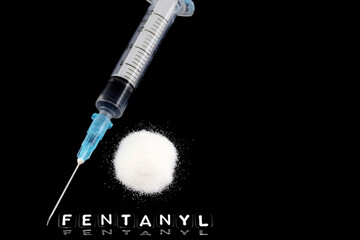 Fentanyl, a potent opioid that causes overdose deaths - obrazy, fototapety, plakaty