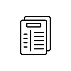 Resume icon design with white background stock illustration