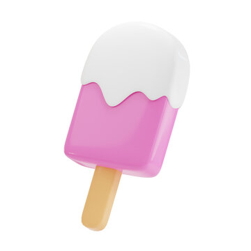 Ice Cream Stick 3D Illustrations