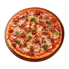 pizza isolated on transparent background cutout