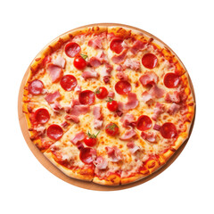 pizza isolated on transparent background cutout