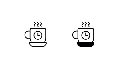 Coffee Break icon design with white background stock illustration