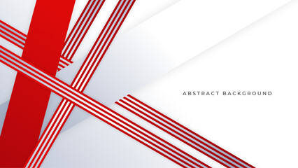 Modern abstract geometric red white background  Premium Vector - obrazy, fototapety, plakaty