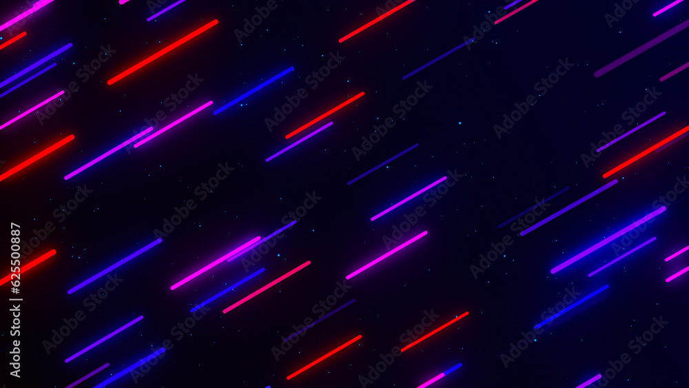 Poster purple and blue abstract radial lines geometric background. data stream. optical fiber. movement eff
