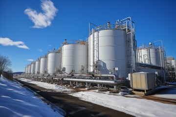 Obraz premium Thermal Energy Storage System With Large Tank, Generative AI