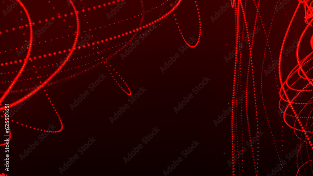 Poster dynamic wave of glowing particles. data flow information. concept of digital communication. technolo