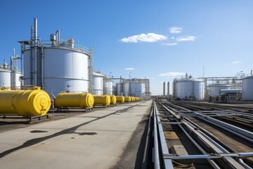 Obraz premium Utility Scale Energy Storage Facility, Generative AI 