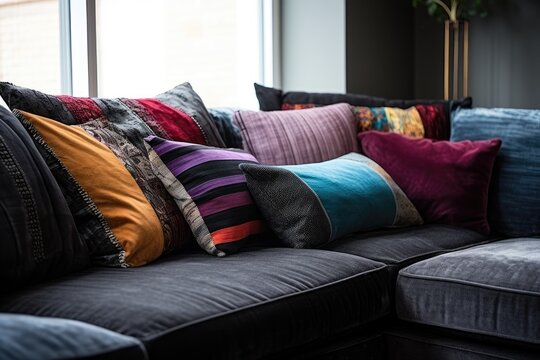 paraphrase interior style of cushions on corner sofa
