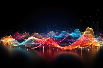 Abstract Background Business digital graph chart in stock trade market and growth investment. AI Generative