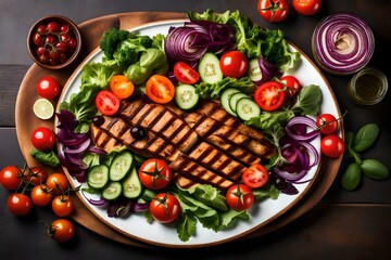 plate with vegetables generated by AI technology