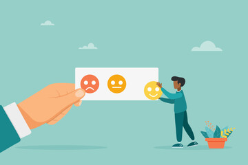 People give reviews and testimonials, select clients, and know your client's concept. Vector illustration.
