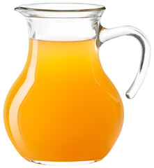 Jug of fresh orange juice - obrazy, fototapety, plakaty