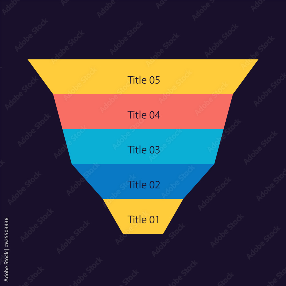 Poster hiring process stages infographic funnel chart design template for dark theme. employment. editable 