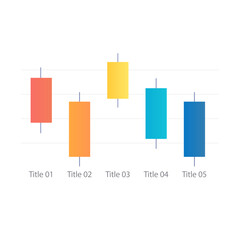 Commodity market prices movement infographic candlestick chart design template. Editable infochart with vertical bar graphs. Visual data presentation. Myriad Pro-Regular fonts used