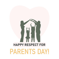 vector graphic of Respect For Parents Day good for Respect For Parents Day celebration. flat design. flyer design.flat illustration.