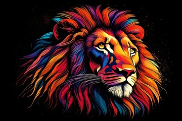 Wild and Free: Lion Head Vector Art