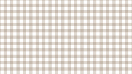 Brown and white plaid fabric texture as a background	