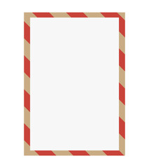Retro striped frame brochure element design. Red and brown border. Vector illustration with empty copy space for text. Editable shape for poster decoration. Creative and customizable frame