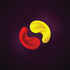 Colorful abstract logo icon design