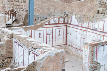 Remains of Slope Houses or the Terrace Houses, Ephesus Ancient City, Turkey