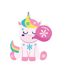 A Year of Unicorn's Holidays Vector, Elements and Symbol
